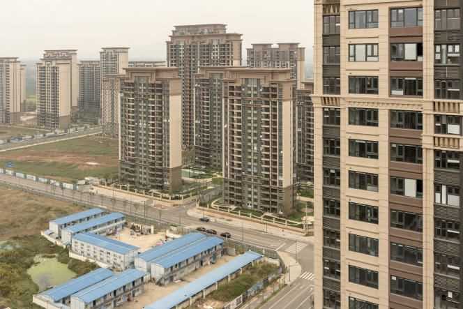 Mega real estate complex under construction at Evergrande, in Jurong (China), on October 19, 2021.