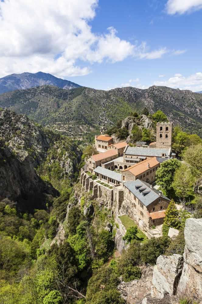 The Saint-Martin-du-Canigou abbey, in the Pyrénées-Orientales, above Prades.