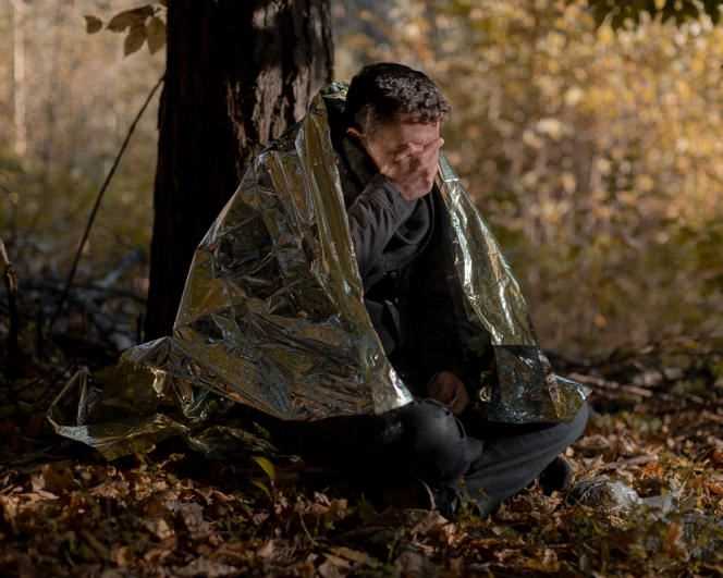 A Syrian refugee, in the Podlaskie region (Poland), October 10, 2021.
