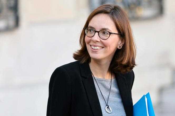 Amélie de Montchalin, the minister responsible for the reform of the senior civil service, leaving the Elysee Palace in Paris, October 27, 2021.