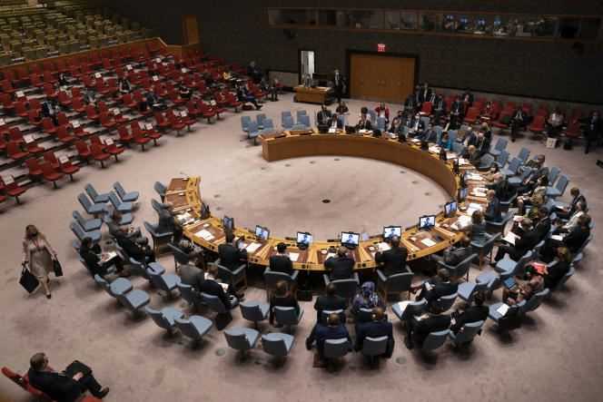 A meeting of the UN Security Council in New York on September 23, 2021.