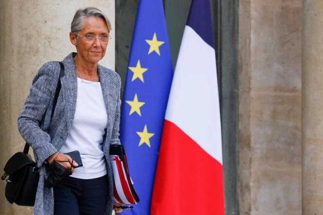 The Minister of Labor, Elisabeth Borne, at the Elysee Palace, October 7, 2021.