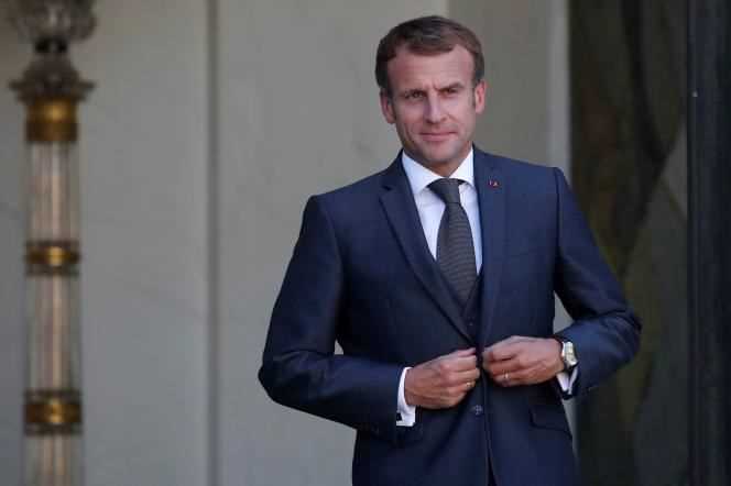 Emmanuel Macron at the Elysée Palace, September 24, 2021.