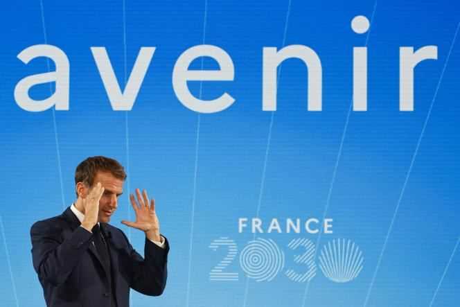 Emmanuel Macron, in Paris, October 12, 2021.