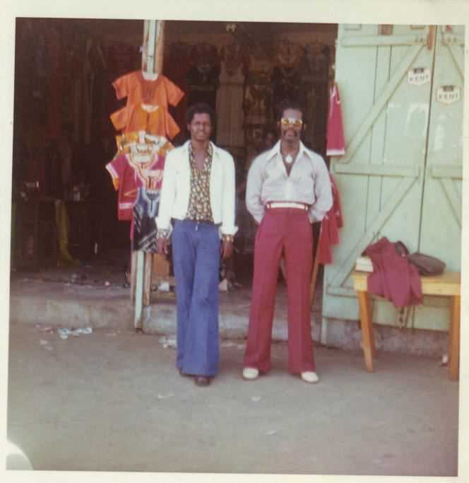 Dapper Dan (right) and the man who became his first tailor, in Monrovia, in 1973.