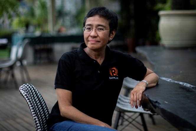 Maria Ressa, co-winner of the 2021 Nobel Peace Prize, in Taguig City (Philippines), October 9, 2021.
