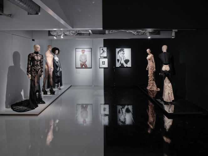 View of the exhibition “Couturissime” by Thierry Mugler, at the Musée des Arts Décoratifs.