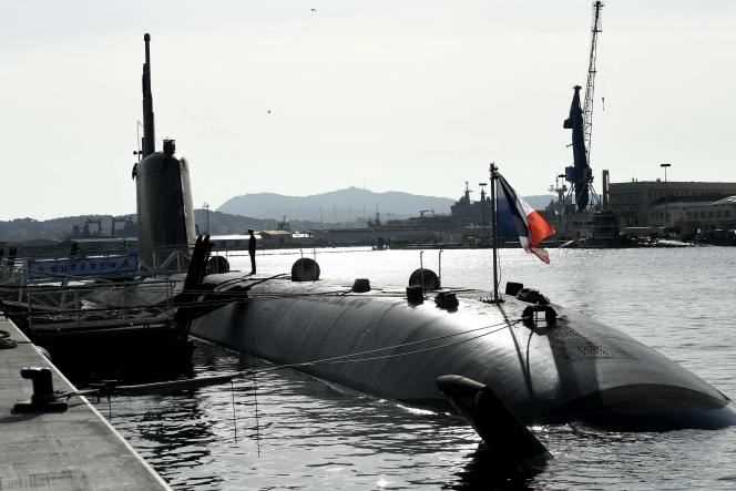 The French Navy's new Barracuda-class nuclear attack submarine, the 