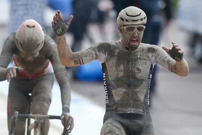 Sonny Colbrelli, sprint winner of the 2021 Paris-Roubaix edition.
