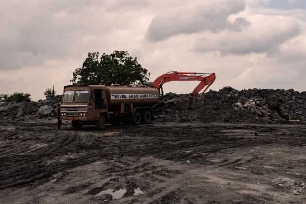 A site of the Pakri Barwadih coal mine, on land partly confiscated from villagers and operated by the National Thermal Power Corporation (NTPC), in India on October 17, 2021.
