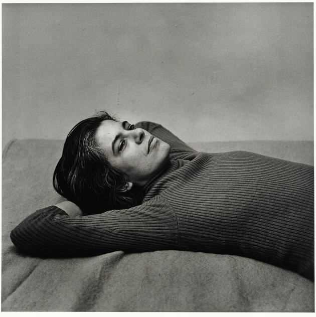 American essayist and novelist Susan Sontag (1933-2004), photographed by Peter Hujar in 1975. Susan Sontag by Peter Hujar, 1975 © [2021] The Peter Hujar Archive / ADAGP, Paris