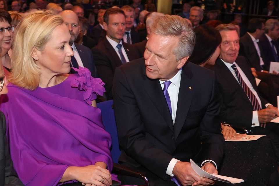 Bettina and Christian Wulff at the ceremony "75 years of Lower Saxony" in Hannover.