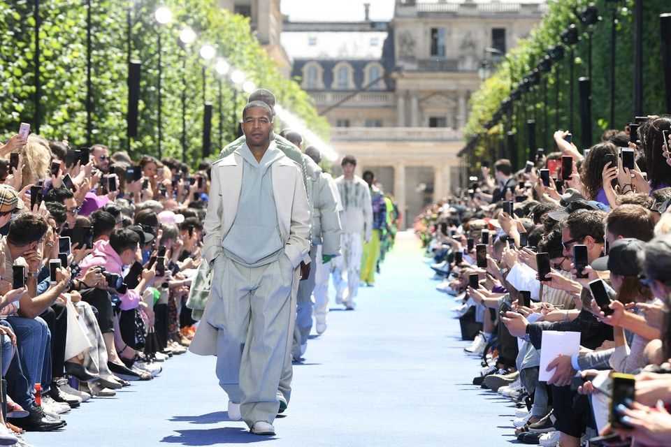Models on the catwalk for the Louis Vuitton Spring Summer 2019 fashion show in Paris.