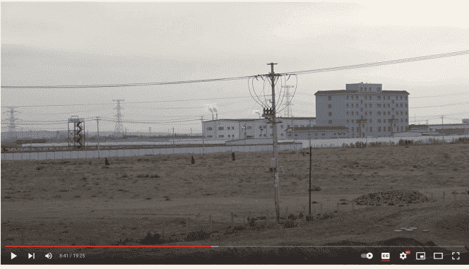 Screenshot from “In Search of Concentration Camps in Xinjiang,” the Guanguan documentary on YouTube.