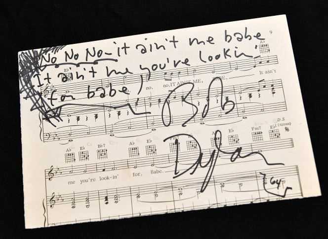 In New York, on April 11, 2018, during the auction sale of a score signed 