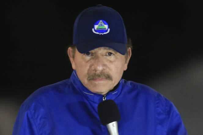Nicaraguan President Daniel Ortega at the opening ceremony of a motorway viaduct in Managua, Nicaragua, March 21, 2019.