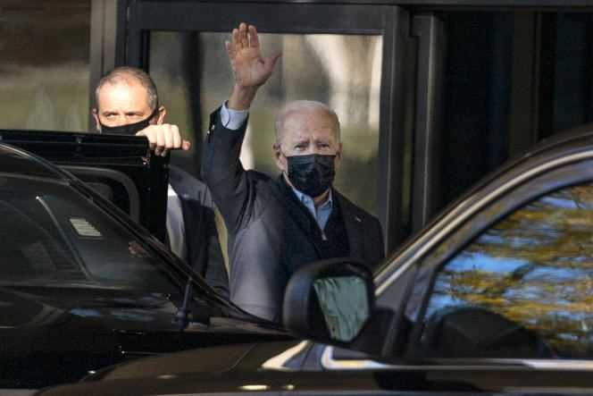 Joe Biden, upon arriving at Walter Reed Medical Center in Bethesda, Md. On November 19, 2021.