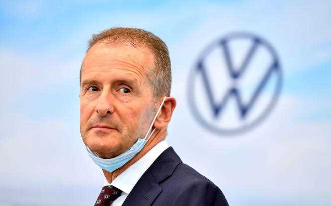 Volkswagen CEO Herbert Diess in Zwickau, Germany on June 23, 2021.