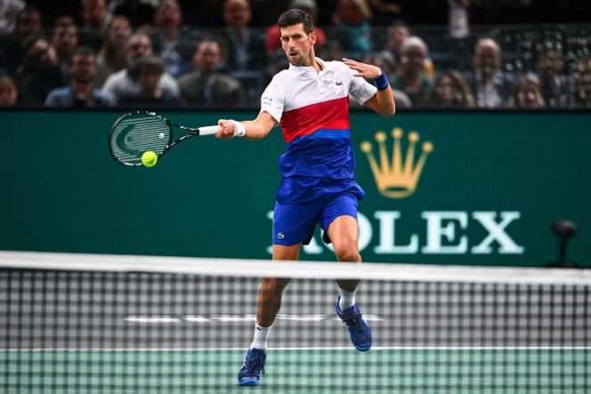 Serbian Novak Djokovic, at the Master 1000 in Paris, November 2, 2021.