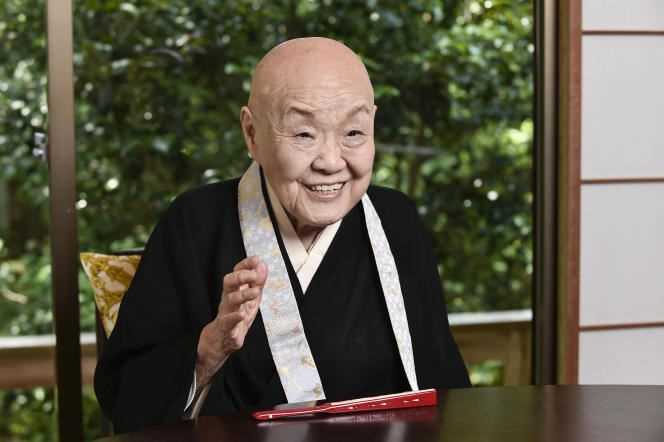 Japanese author Sakucho Setouchi, in Kyoto (Japan), June 1, 2017