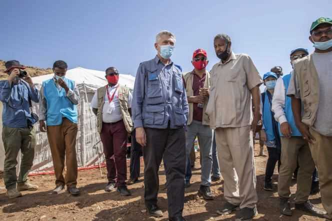 Filippo Grandi at Umm Rakouba refugee camp in eastern Sudan in November 2020.