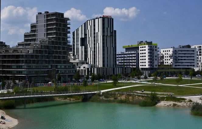 Apartment buildings in the Aspern Seestadt district, on the outskirts of Vienna (Austria), June 8, 2021.