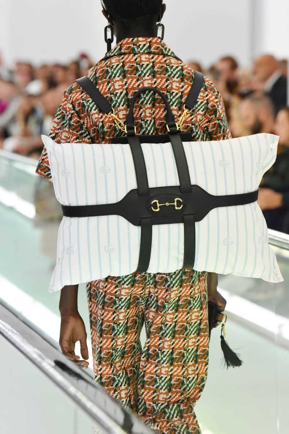 The cosiest bag trend ever: Pillow bags on the catwalk for Gucci