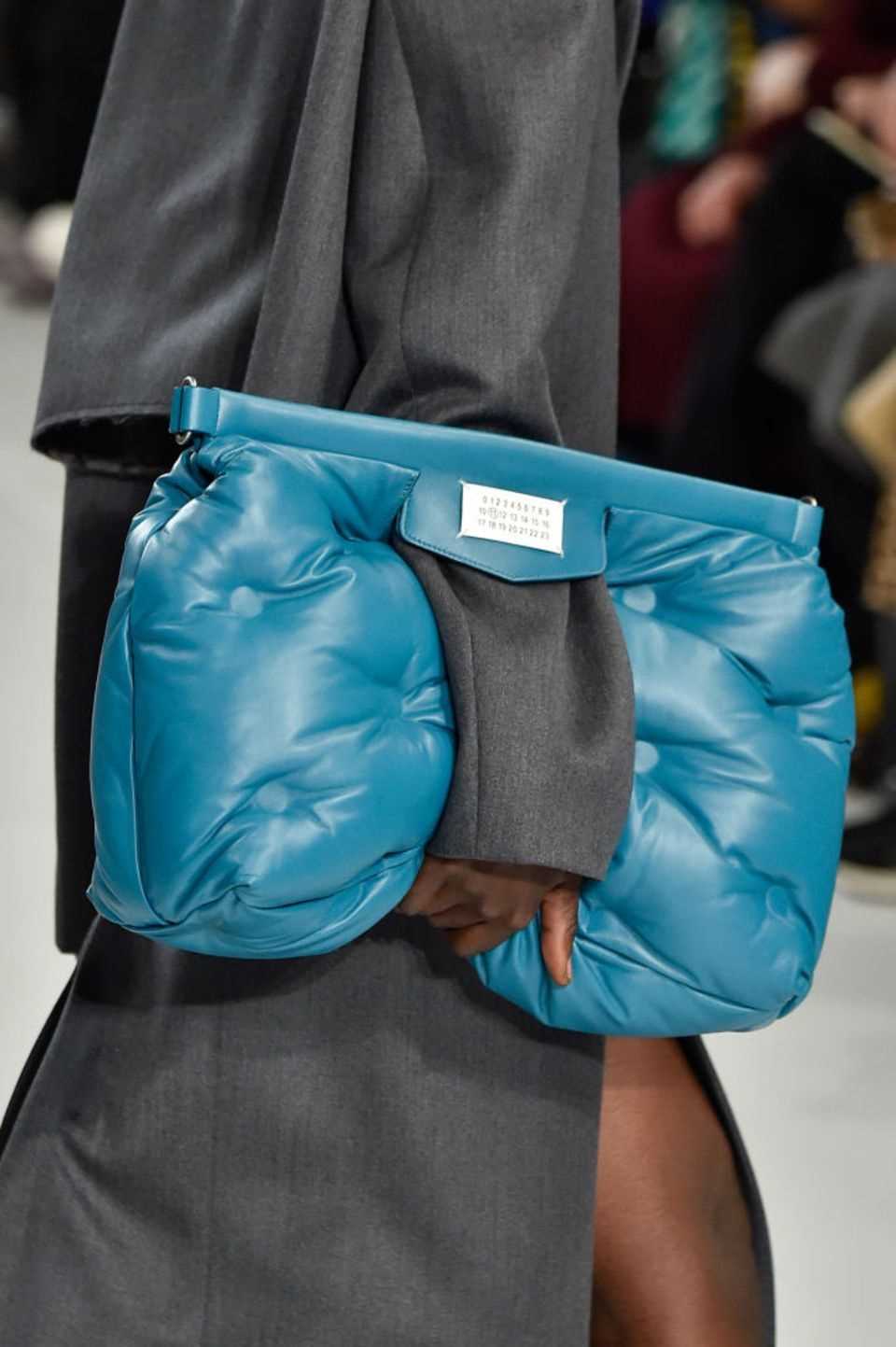 The cosiest bag trend ever: pillow bags on the catwalk for Maison Margiela
