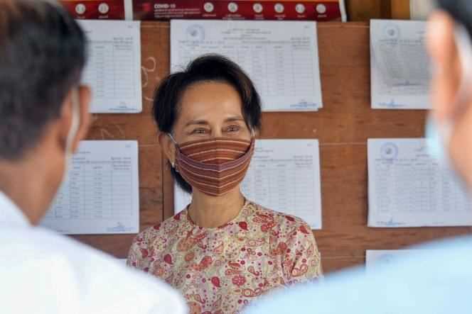 Aung San Suu Kyi, August 14, 2020 in Naypyidaw.