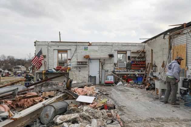 In Bowling Green, Kentucky, where at least 11 people were killed by the tornadoes.