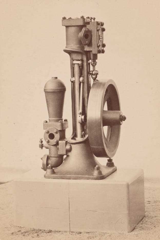 Johann Linck: Dampfmaschine, hergestellt von den Gebrüder Sulzer, um 1880.