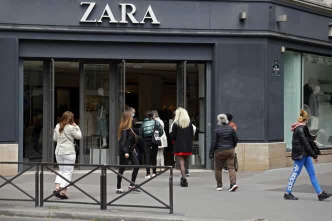 A Zara store, in Paris, in May 2020.