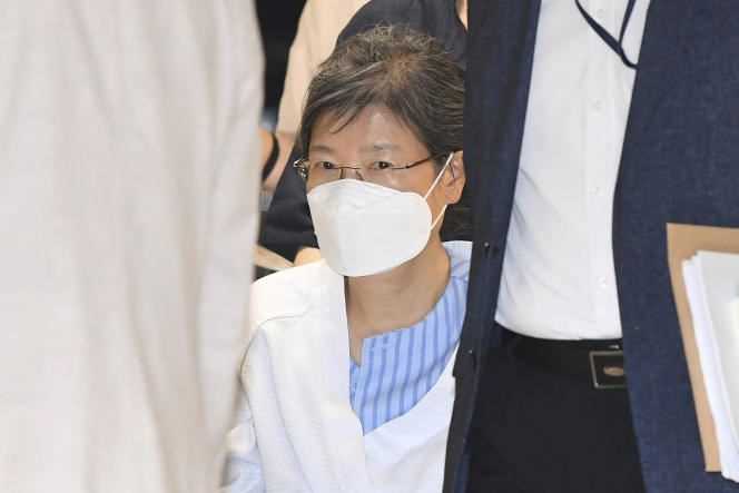 Former South Korean President Park Geun-hye at Seoul Hospital on July 20, 2021.