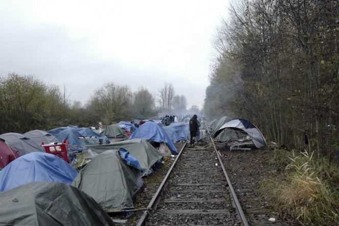 A migrant camp in Calais, November 27, 2021.