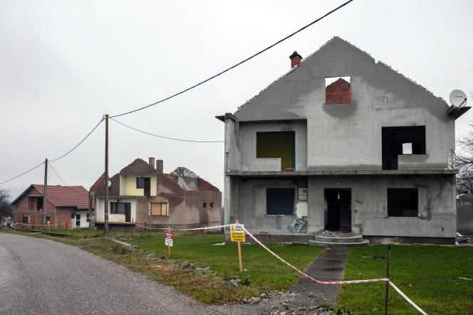 Roofs, windows and all other valuable items were removed by former residents from abandoned houses at the future Rio Tinto mine site in Gornje Nedeljice, Serbia on December 11, 2021.