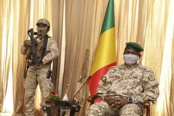 The Malian transitional president, Colonel Assimi Goita, on October 24, 2021, in Bamako.
