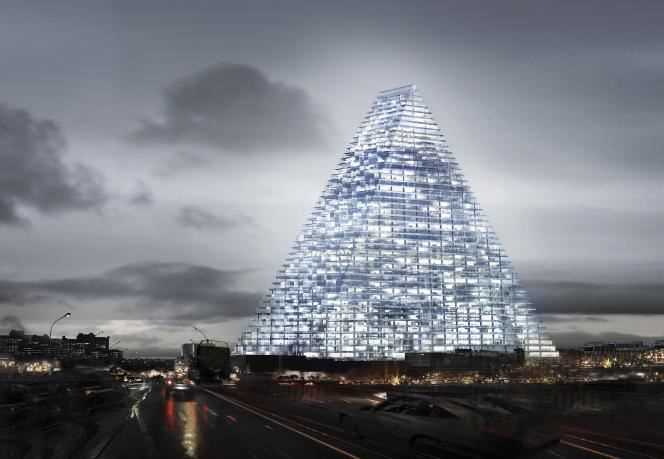 Computer-generated view of the Triangle tower, in Paris.