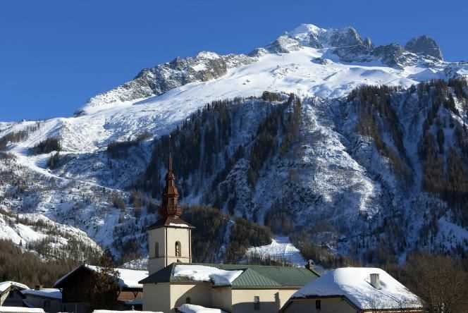 Argentière, in the Chamonix valley in winter.