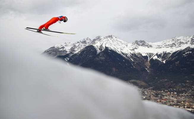 Kilian Peier convinces on the Bergisel ski jump in Innsbruck. 