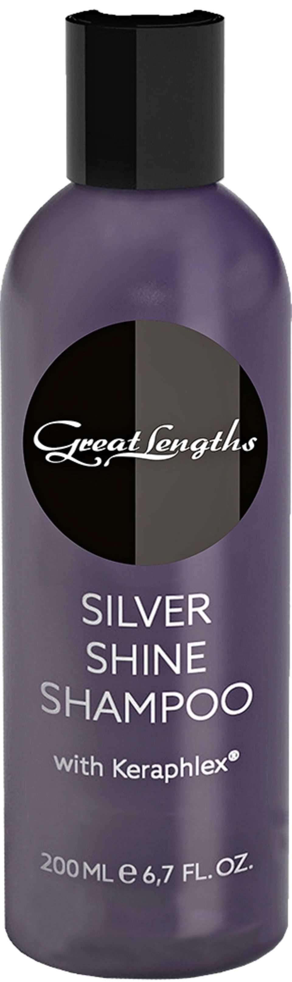 "Silver Shine Shampoo" by Great Lengths neutralized with Kera-Protect complex.  200 ml, approx. 19 euros.