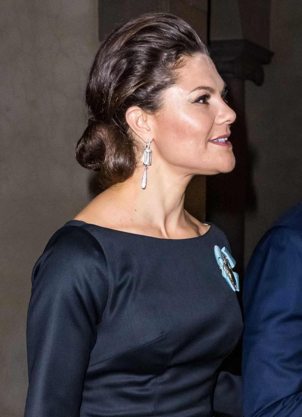 Crown Princess Victoria of Sweden at the Nobel Prize ceremony in December 2021.
