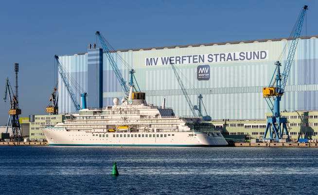 The shipyard in Stralsund of the company MV Werften, which is in great difficulty. 