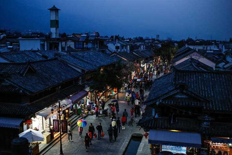 The well-preserved old town of Dali attracts tourists from all over China.