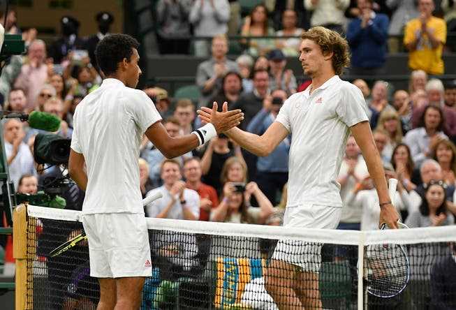 The last time he was eliminated so quietly was also against a Canadian – Félix Auger-Aliassime, pictured here on the left.