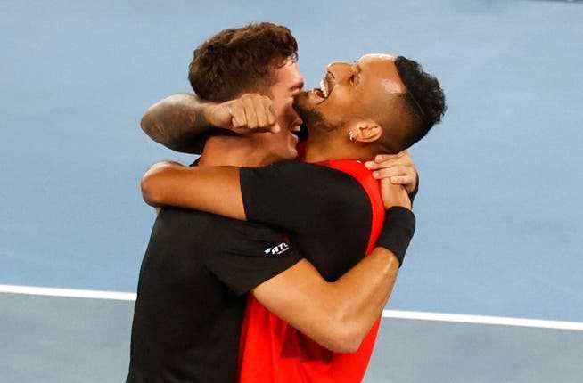 Feelings of happiness: After Ashleigh Barty, the Australian success in Melbourne continues with Thanasi Kokkinakis and Nick Kyrgios.