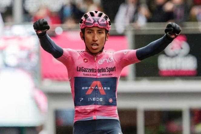 Colombian cyclist Egan Bernal, during his victory in the Giro, May 24, 2021.
