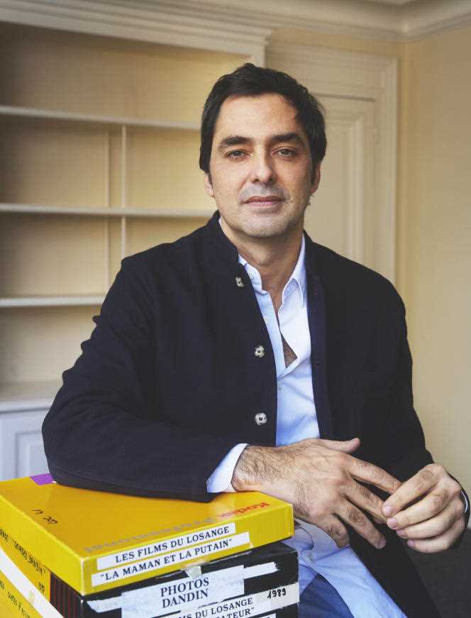 Producer Charles Gillibert, on January 13, 2022, at the premises of Les Films du Losange in Paris.