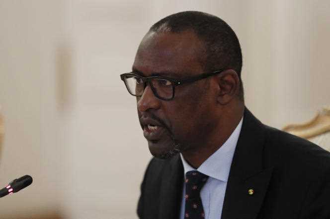 Malian Foreign Minister Abdoulaye Diop in Moscow on November 11, 2021.