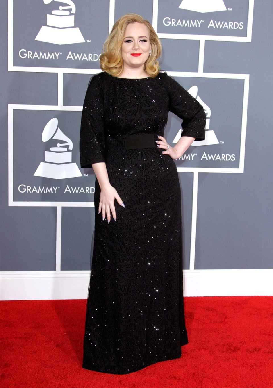 Adele at the Grammys in 2012.