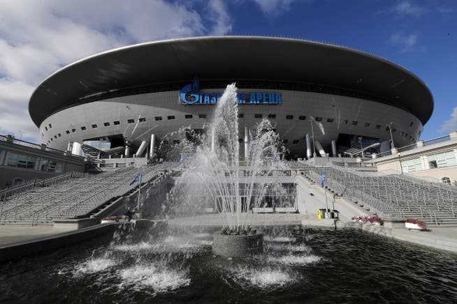 The Gazprom Arena in St. Petersburg: The Russian energy company Gazprom is the main sponsor of Zenit St. Petersburg and the Uefa Champions League. 